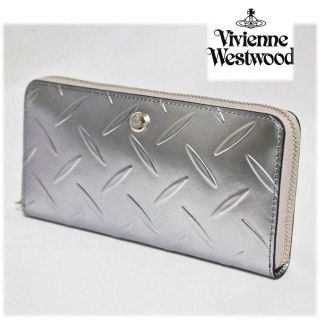 ヴィヴィアンウエストウッド(Vivienne Westwood)の《ヴィヴィアンウエストウッド》箱付き新品 ラウンドファスナー長財布 銀(財布)