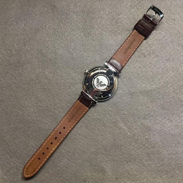 Emporio Armani(エンポリオアルマーニ)の新品電池 エンポリオアルマーニ 腕時計 φ40mm レザーストラップ 幅18mm メンズの時計(腕時計(アナログ))の商品写真