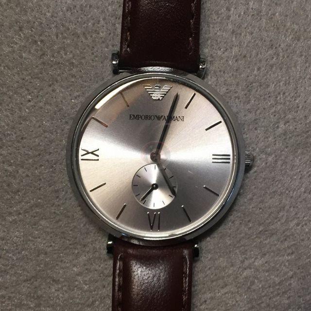 Emporio Armani(エンポリオアルマーニ)の新品電池 エンポリオアルマーニ 腕時計 φ40mm レザーストラップ 幅18mm メンズの時計(腕時計(アナログ))の商品写真