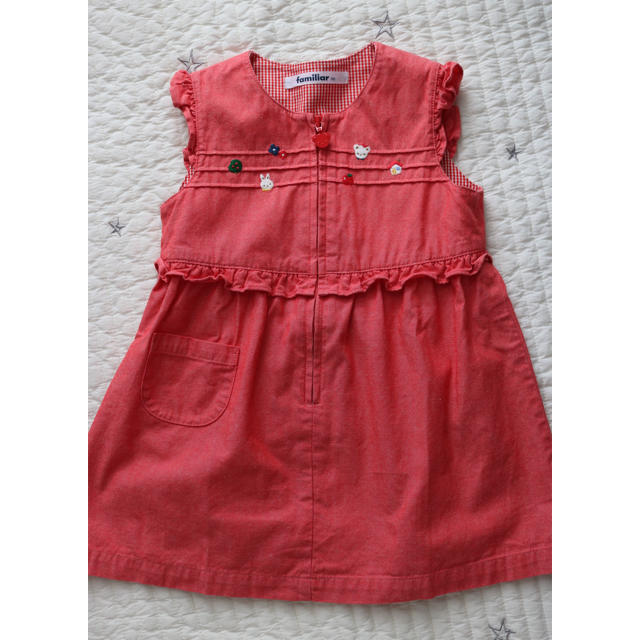 familiar(ファミリア)の美品 familiar ジャンパースカート　90サイズ キッズ/ベビー/マタニティのキッズ服女の子用(90cm~)(ワンピース)の商品写真