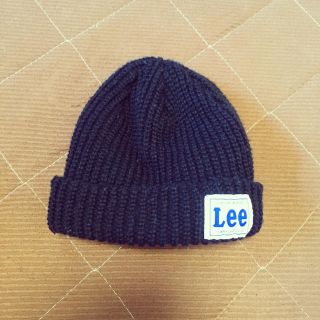 リー(Lee)のlee ニット帽 ブラック 52〜54セ(帽子)