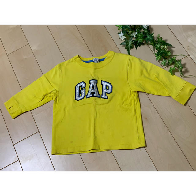 GAP Kids(ギャップキッズ)のギャップイエローロンＴ80 キッズ/ベビー/マタニティのベビー服(~85cm)(シャツ/カットソー)の商品写真