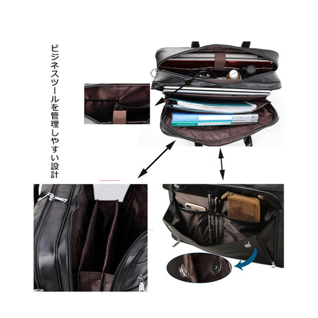 本革　レザー　ビジネスバッグ メンズのバッグ(ビジネスバッグ)の商品写真