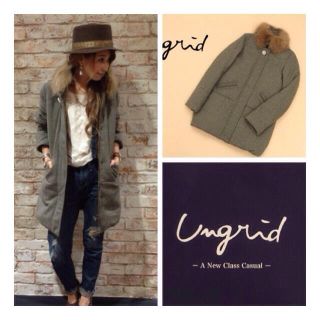 アングリッド(Ungrid)の期間限定値下げ  ファー衿ツイードダウン(ダウンコート)