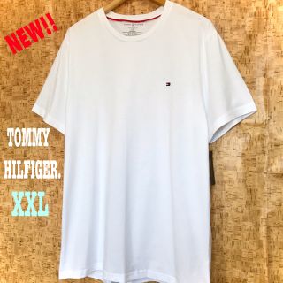 トミーヒルフィガー(TOMMY HILFIGER)のワンポイント ♪ XXL相当 新品 トミーヒルフィガー フラッグ Tシャツ 白(Tシャツ/カットソー(半袖/袖なし))