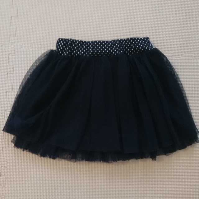 ☆　チュールスカート　ネイビー キッズ/ベビー/マタニティのキッズ服女の子用(90cm~)(スカート)の商品写真