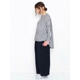 ネストローブ(nest Robe)の【美品】ルメランジュ＊コットンタイプライターストライプシャツ(シャツ/ブラウス(長袖/七分))