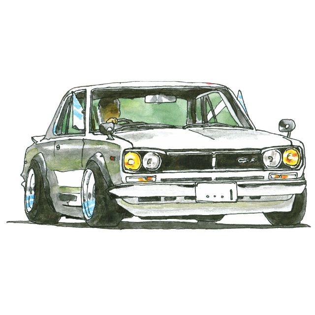 サイズ NC-498 by muhran's art shop|ラクマ GT-R/ケンメリGT-R限定版画 直筆サイン額装●作家 平右ヱ門の通販 ≨ケンメリス