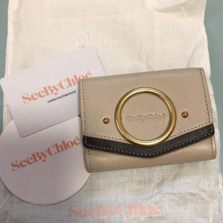 シーバイクロエ(SEE BY CHLOE)のSEE BY CHLOE 三つ折り財布 シーバイクロエ ベージュ新品未使用(財布)