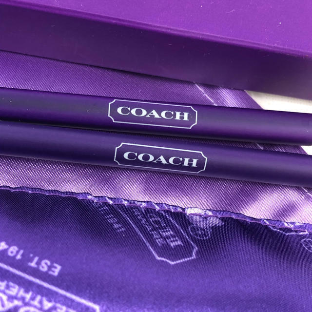 COACH(コーチ)の❤️決算セール❤️美品 コーチ COACH お箸 マイ箸 パープル 紫 インテリア/住まい/日用品のキッチン/食器(カトラリー/箸)の商品写真