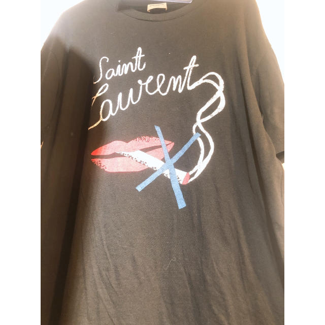 SAINT LAURENT PARISリップシガープリントTシャツ