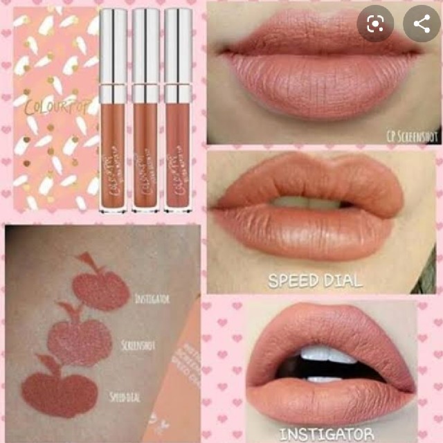 colourpop(カラーポップ)のカラーポップ "ジャスト ピーチ" リキッドリップ X 3 セット 新品 正規  コスメ/美容のベースメイク/化粧品(リップグロス)の商品写真