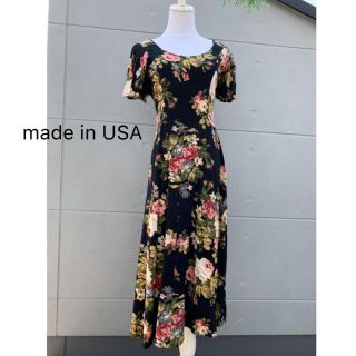 ドゥーズィエムクラス(DEUXIEME CLASSE)のmade in USA★ジャンティーク購入 花柄ワンピース 柄ワンピース(ロングワンピース/マキシワンピース)