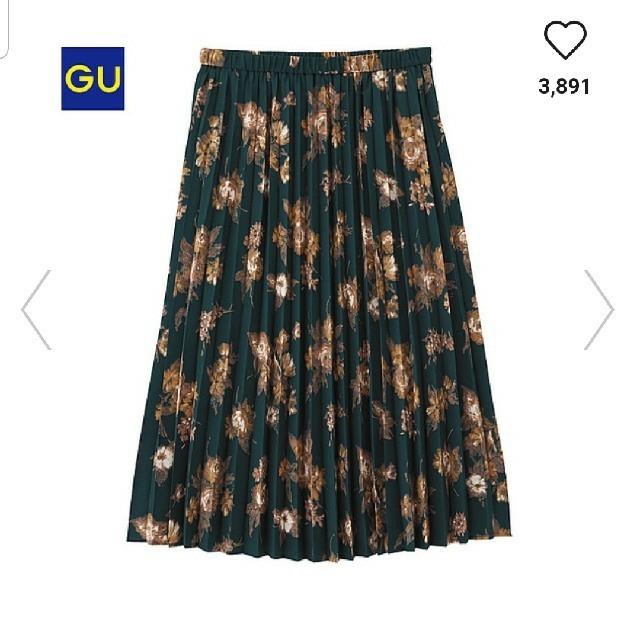GU(ジーユー)のGU イージープリーツスカート 花柄 レディースのスカート(ひざ丈スカート)の商品写真