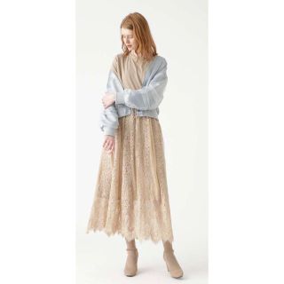 ジルスチュアート(JILLSTUART)のジルスチュアート　贅沢レース　2way スカート 新品タグ付　0号[最終価格］(ロングスカート)