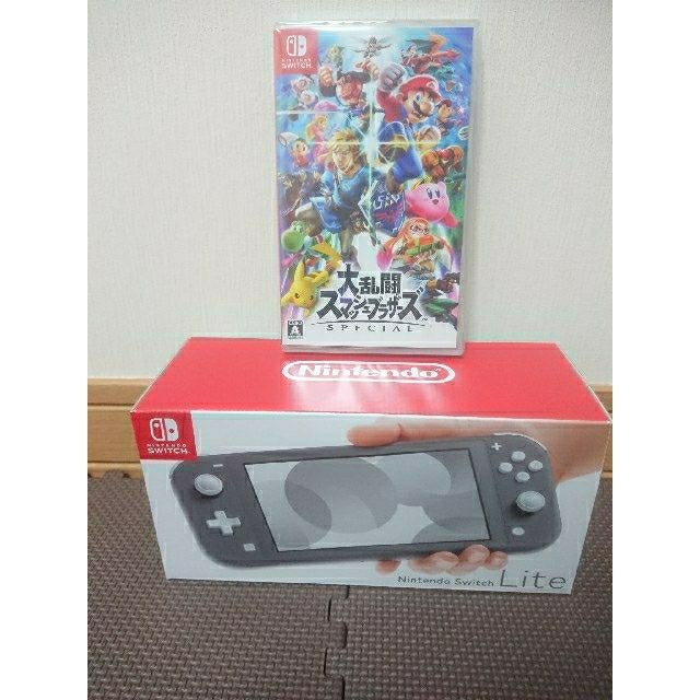 新品・未開封 ニンテンドースイッチ ライト グレー スマブラ セット