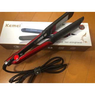 Kemei ヘアアイロン 赤（Red）(ヘアアイロン)