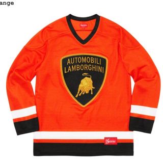 シュプリーム(Supreme)のXL supreme lamborghini hockey jersey(Tシャツ/カットソー(七分/長袖))