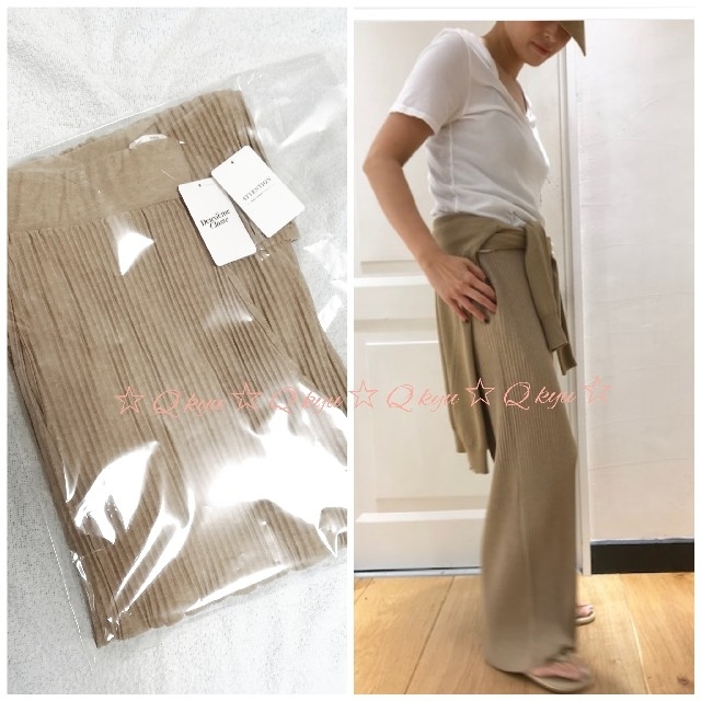 Plage(プラージュ)の新品タグ付☆ ドゥズィーエムクラス リブパンツ ☆ PLEATS PANTS レディースのパンツ(カジュアルパンツ)の商品写真