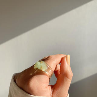 カスタネ(Kastane)の【cherry】clear ring 《mint green》(リング(指輪))