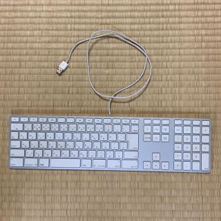 アップル(Apple)のジャンク Apple USBキーボード A1243 日本語 テンキー付き(PC周辺機器)