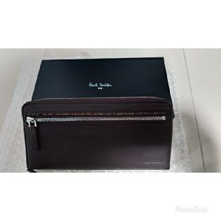 ポールスミス(Paul Smith)のPaul Smith 牛革レザー ラウンドファスナー長財布 マルチストライプ(長財布)