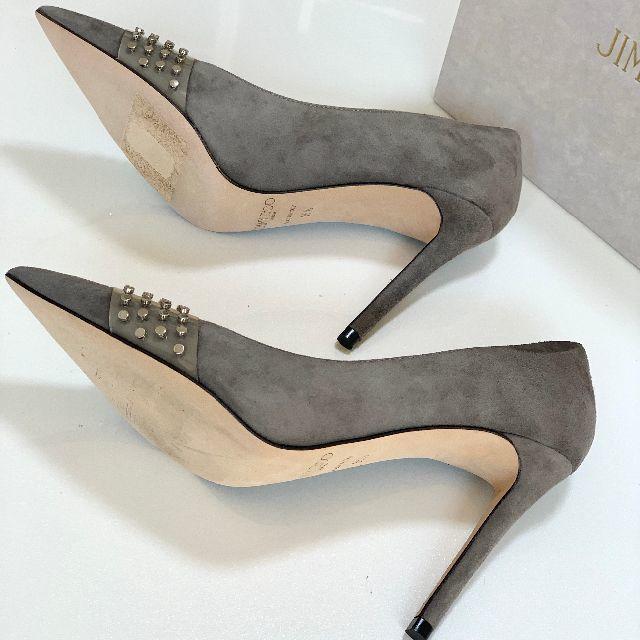 JIMMY CHOO(ジミーチュウ)の996 美品 ジミーチュウ クリア スエード パンプス レディースの靴/シューズ(ハイヒール/パンプス)の商品写真