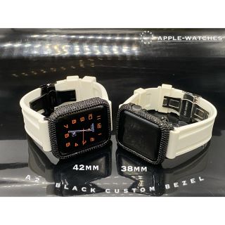 アップルウォッチ(Apple Watch)のアップルウォッチシリーズ3シリーズ2用カスタムカバー&ベルトセット(ラバーベルト)