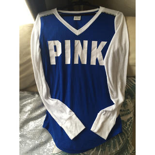 ヴィクトリアズシークレット(Victoria's Secret)の★VICTORIA'S SECRET★PINK★ロングTシャツ★美品★(Tシャツ(長袖/七分))