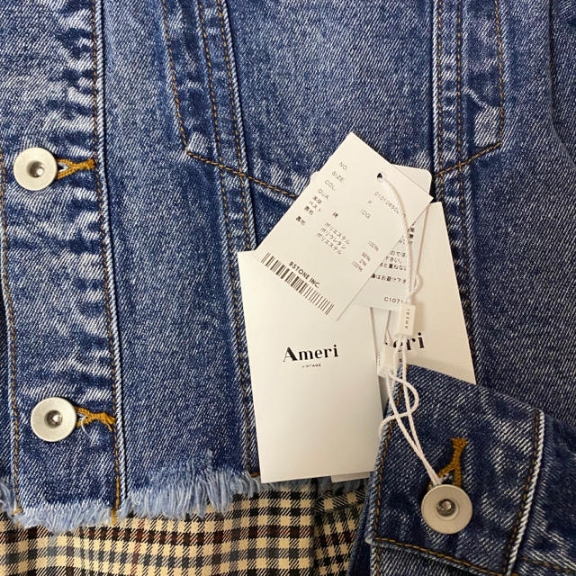 Ameri VINTAGE(アメリヴィンテージ)のAmeri VINTAGE VEST LAYERED DENIM JACKET レディースのジャケット/アウター(Gジャン/デニムジャケット)の商品写真