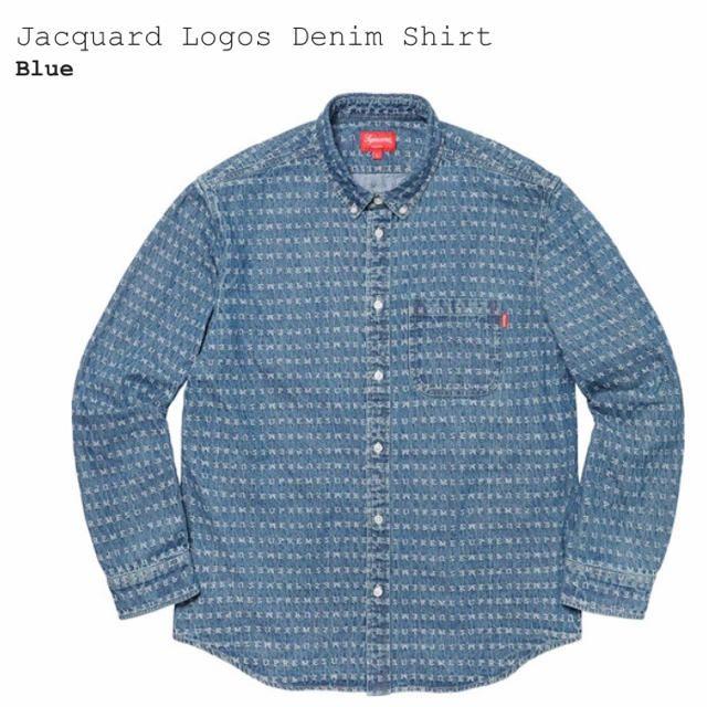 Supreme Jacquard Logos Denim Shirt