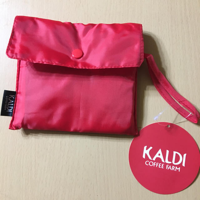 KALDI(カルディ)のカルディオリジナルエコバッグ☆レッド【新品、未使用品】 レディースのバッグ(エコバッグ)の商品写真