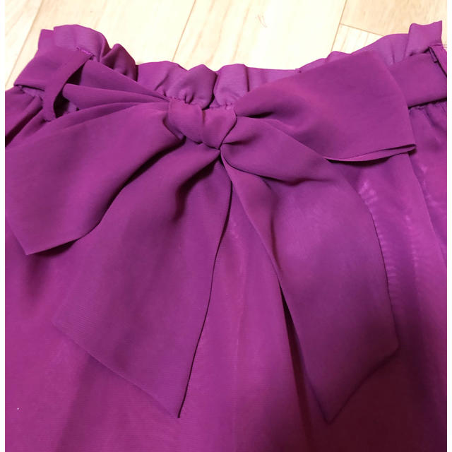 GRL(グレイル)の♡グレイル　シフォン  ウエストリボンフレアー　スカート♡ レディースのスカート(ひざ丈スカート)の商品写真
