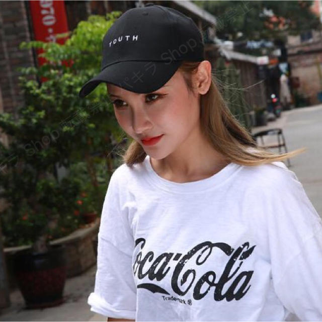 Youth キャップ 帽子 黒 人気 シンプル コーデ 野球帽 韓国の通販 By パキラ S Shop ラクマ