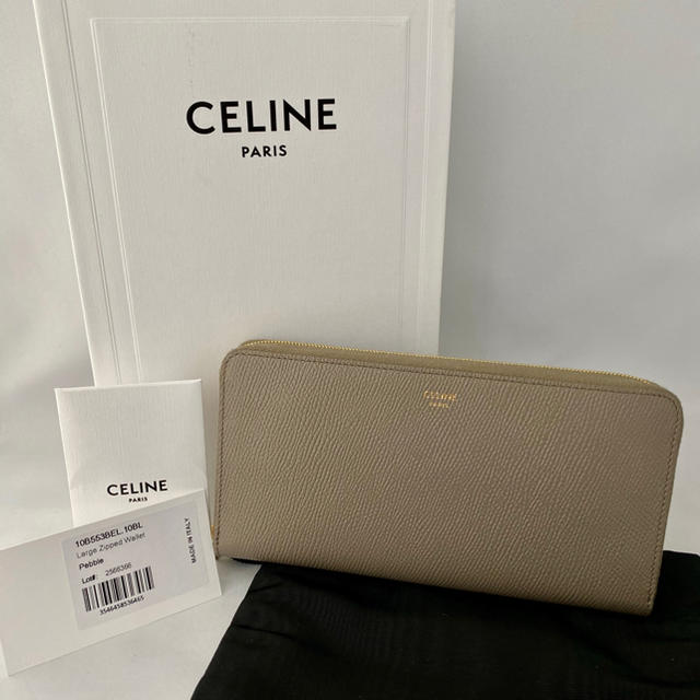celine - お取り置 正規店購入 セリーヌ CELINE ジップ ウォレット 長財布 ペブル