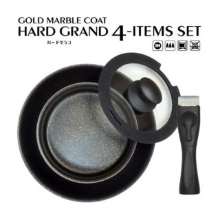 未使用品　HARD GRAND 持手着脱式 鍋 フライパン 4点セット IH対応(鍋/フライパン)