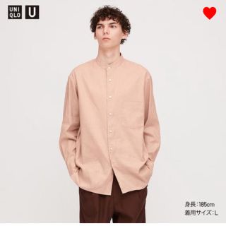 ユニクロ(UNIQLO)の【試着のみ】UNIQLO U コットンリネンスタンドカラーシャツ S(シャツ)