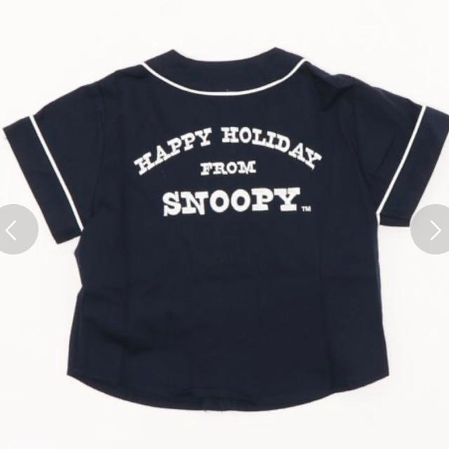 petit main(プティマイン)のpetit main SNOOPYベースボールシャツ　紺　80センチ キッズ/ベビー/マタニティのベビー服(~85cm)(Ｔシャツ)の商品写真