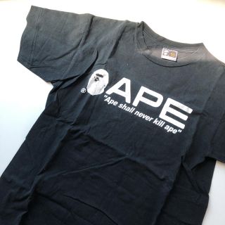 アベイシングエイプ(A BATHING APE)のTシャツ APE 黒(Tシャツ/カットソー(半袖/袖なし))