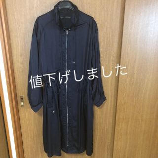 ザラ(ZARA)の再値下げ　ZARA ネイビースプリングコート　ML(スプリングコート)