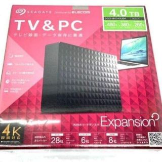 1台外付けHDD 4tb 　TV録画　PCデータ保存に　SGD-MX040UBK(テレビ)