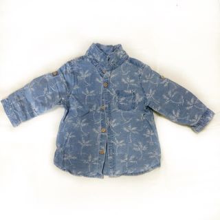 ザラキッズ(ZARA KIDS)のZARA★ヴィンテージデニムシャツ★ヤシの木(シャツ/カットソー)