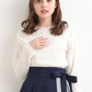 マジェスティックレゴン(MAJESTIC LEGON)の新品・未使用　MAJESTIC LEGON レースドッキングトップス(カットソー(長袖/七分))