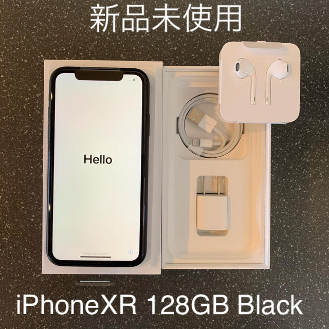 iPhoneXR 128GB ブラック 新品未使用・SIMロック解除済みスマホ/家電/カメラ