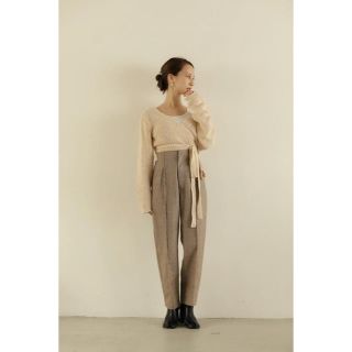 トゥデイフル(TODAYFUL)のlouren 【新品未使用】high waist tapered pants(カジュアルパンツ)