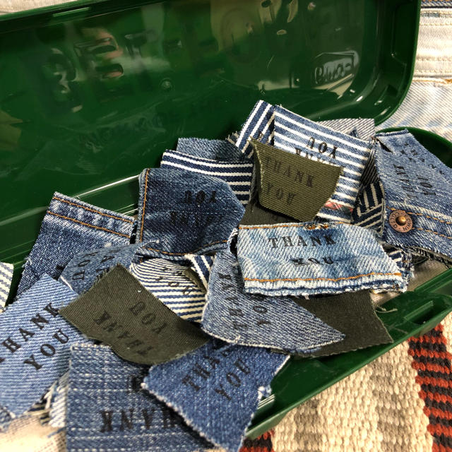 ☆★THANK YOU DENIMTAG・サンキュータグ・サンキューシール★☆ ハンドメイドの文具/ステーショナリー(カード/レター/ラッピング)の商品写真