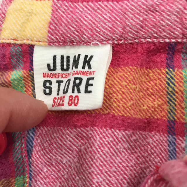 JUNK STORE(ジャンクストアー)のjunk store ジャンクストア　パジャマ　80 チェック キッズ/ベビー/マタニティのベビー服(~85cm)(ワンピース)の商品写真