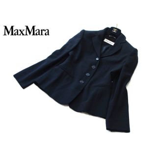 マックスマーラ(Max Mara)のマックスマーラMaxMara 白タグ 最高級 大人ラグジュアリー ジャケット♪ (テーラードジャケット)