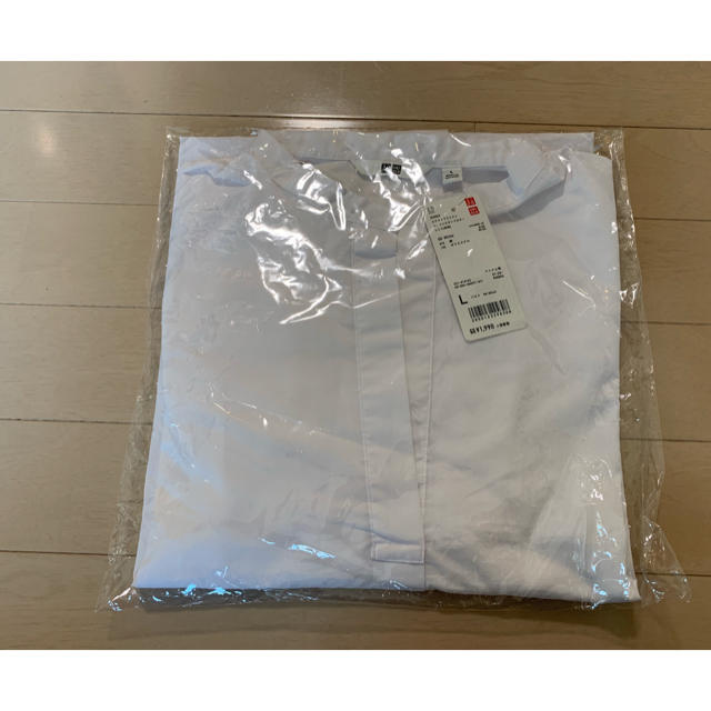 UNIQLO(ユニクロ)のUNIQLO エクストラファイン コットンスタンドカラーシャツ（長袖） レディースのトップス(シャツ/ブラウス(長袖/七分))の商品写真