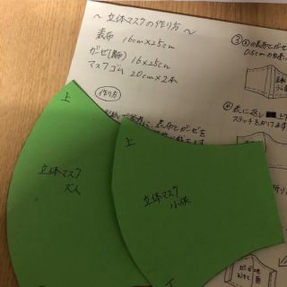 型紙 大人用 子供用 パターン 説明書付き(型紙/パターン)